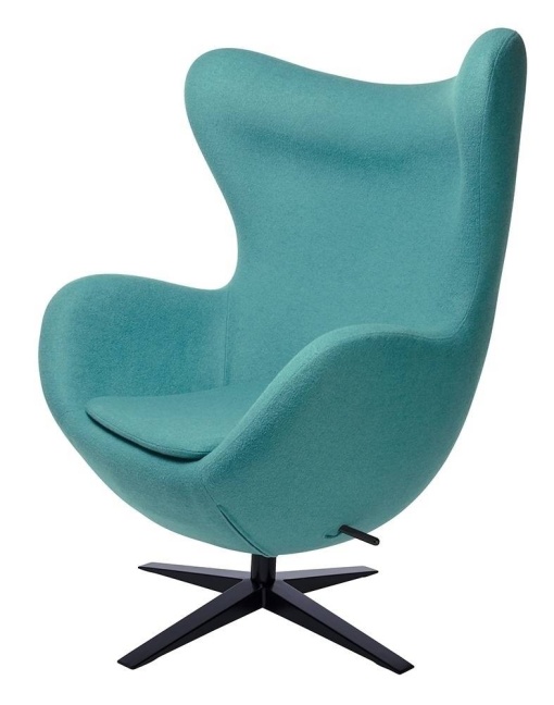 FOTOLIU CONFORTABIL EGG SZEROKI, TURCOAZ 12/NEGRU, DIN CASMIR SI METAL, STIL MODERN B2