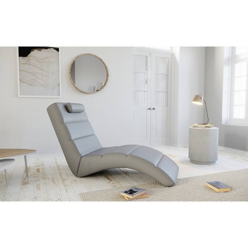 FOTOLIU RELAXANT LONG, GRI, DIN PIELE ECOLOGICA, STIL MODERN, TK