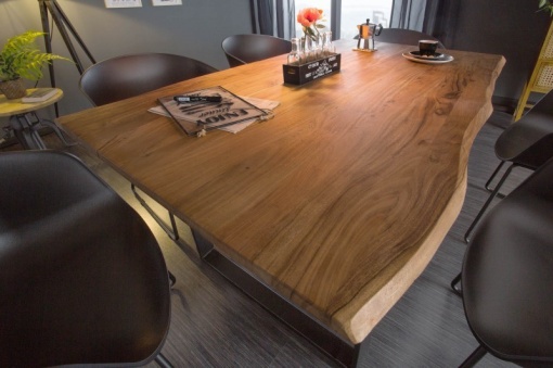 MASA DINING, DIN LEMN MASIV 180CM, MAMMUT, COD 40048, STIL VINTAGE