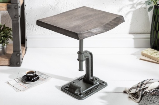 MASUTA DE CAFEA 43CM, FACTORY, COD 39292, DIN LEMN MASIV DE MANGO, STIL INDUSTRIAL