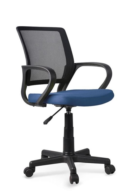 SCAUN DE BIROU PENTRU COPII JOEL ALBASTRU/NEGRU STIL MODERN HALMAR