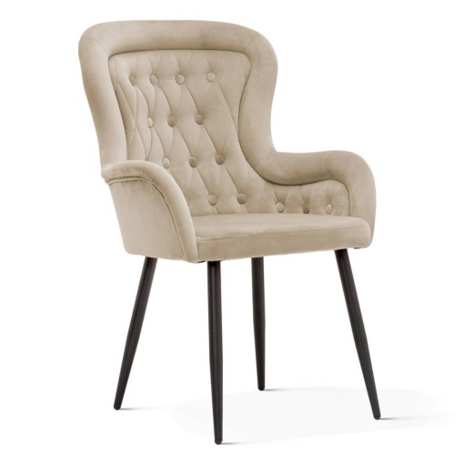 SCAUN DINING PARIS, BEJ/NEGRU, STIL CLASIC, ATR