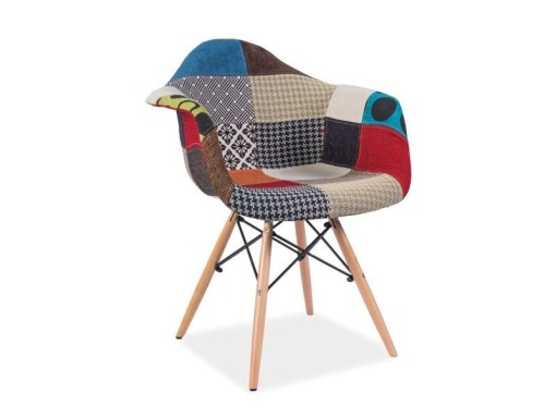 SCAUN ULTRAMODERN DENIS A PATCHWORK MULTICOLOR DESIGN SCANDINAV SIGNAL