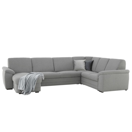 COLTAR BITER U, TIP U, MODEL STANGA, GRI, DIN TEXTIL/STOFA, EXTENSIBIL, SPATIU DEPOZITARE, STIL MODERN, TK