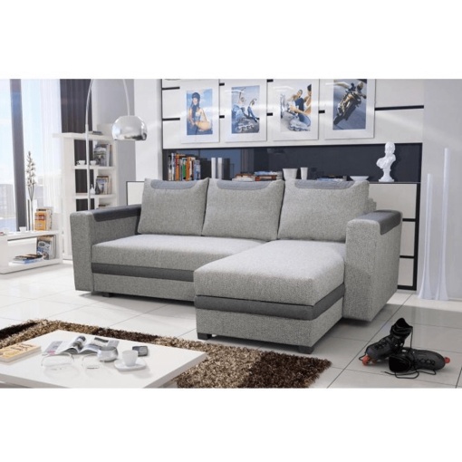 COLTAR BONA NEW, GRI, TEXTIL SI PIELE ECOLOGICA, PE COLT, SPATIU DEPOZITARE, UNIVERSAL (S/D), STIL MODERN, TK