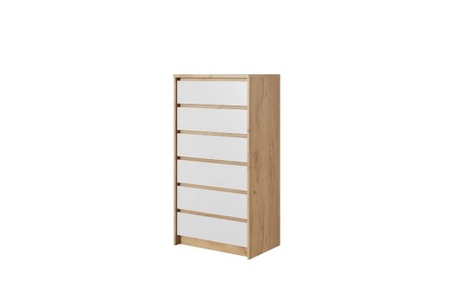 COMODA XELO 6S ALB/STEJAR AURIU DESIGN SCANDINAV LSK