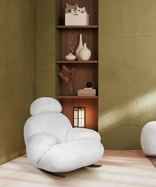 FOTOLIU BALANSOAR PLUSH FUR, ALB, DIN TEXTIL PLUSAT, STIL MODERN B2