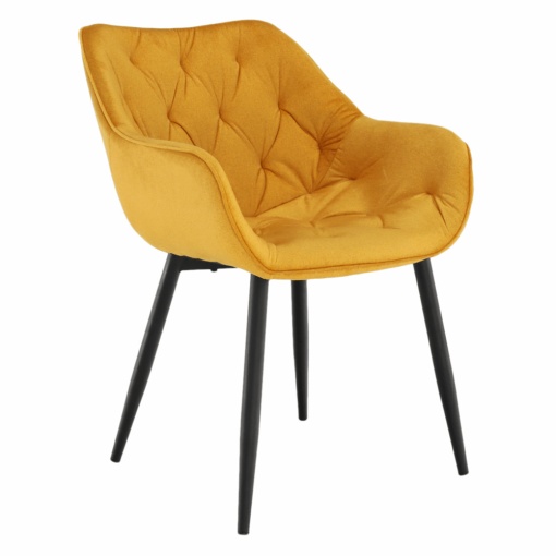 FOTOLIU DE DESIGN FEDRIS, GALBEN/NEGRU, DIN TEXTIL VELVET SI METAL, STIL MODERN, TK