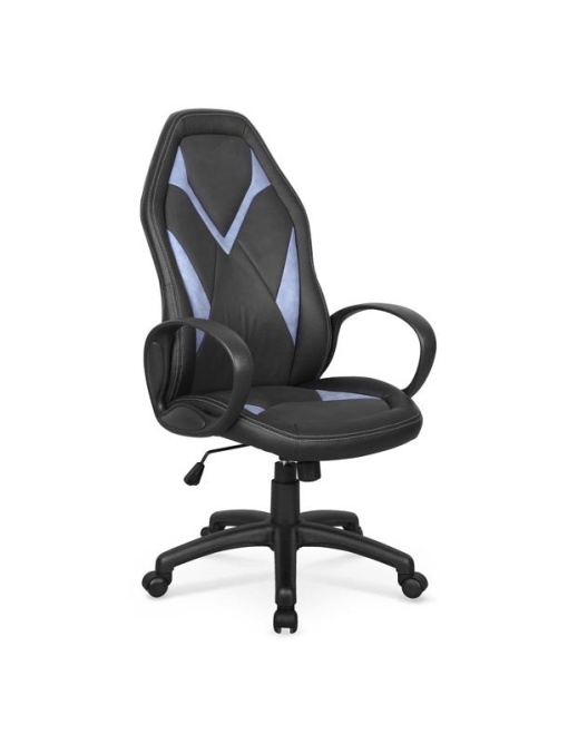 SCAUN DIRECTORIAL DE BIROU COYOT NEGRU/ALBASTRU STIL MODERN HALMAR