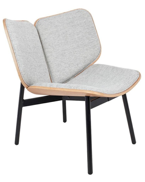 FOTOLIU CONFORTABIL BENJAMIN, GRI DESCHIS/STEJAR/NEGRU, DIN STOFA SI LEMN, STIL MODERN B2