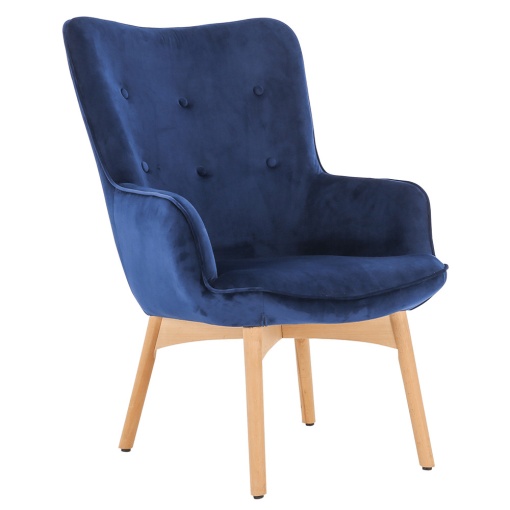 FOTOLIU DE DESIGN FODIL, ALBASTRU/STEJAR, DIN CATIFEA VELVET/STEJAR, STIL MODERN, TK