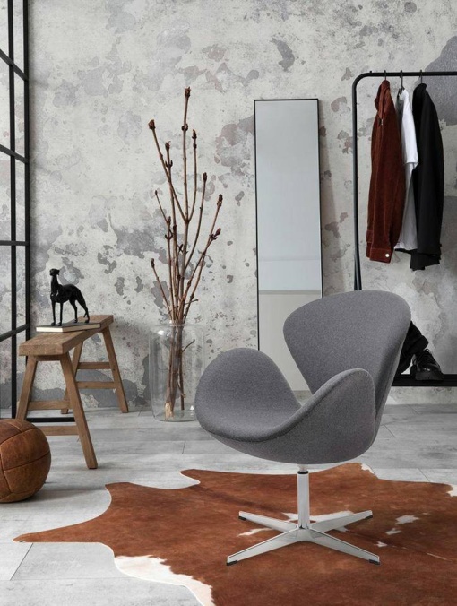 FOTOLIU SWAN WOOL PREMIUM, GRI/CROM, TAPITERIE DIN CASMIR, STIL MODERN B2