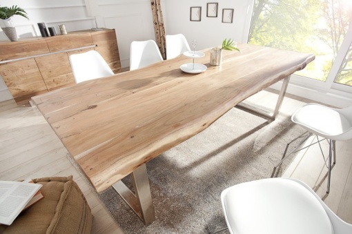 MASA DINING DIN LEMN MASIV 240CM MAMMUT 36647 DESIGN VINTAGE/INDUSTRIAL