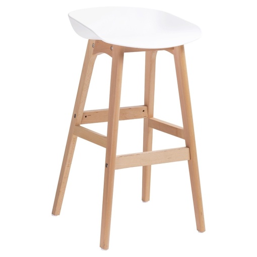 SCAUN DE BAR ALB HOKER STALLO STIL MODERN B2
