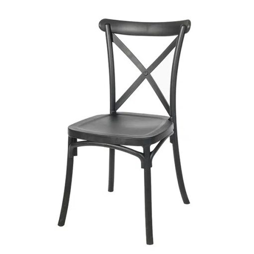 SCAUN DINING BOHO, NEGRU, STIL CLASIC