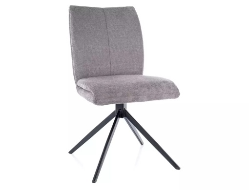 SCAUN PIVOTANT COCO I, GRI 11/NEGRU MAT, TAPITERIE DIN STOFA VARDO SI PICIOARE DIN METAL, STIL MODERN