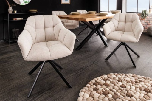 SET 2 SCAUNE MODERNE ROTATIV, PAPILLON COD 43110, DIN MATERIAL TEXTIL, DESIGN MODERN