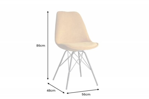 SET 4 SCAUNE, SCANDINAVIA, GALBEN, CATIFEA STRIAT, COD 43697, MODEL DEOSEBIT