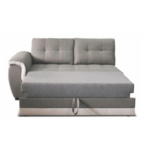 COLTAR CU 2 LOCURI CU FUNCTIE EXTENSIBILA RUBA 2R+LB, GRI INCHIS SI CREM, DIN TEXTIL INARI, (IxAxh): 162x98x83, STIL MODERN, TK