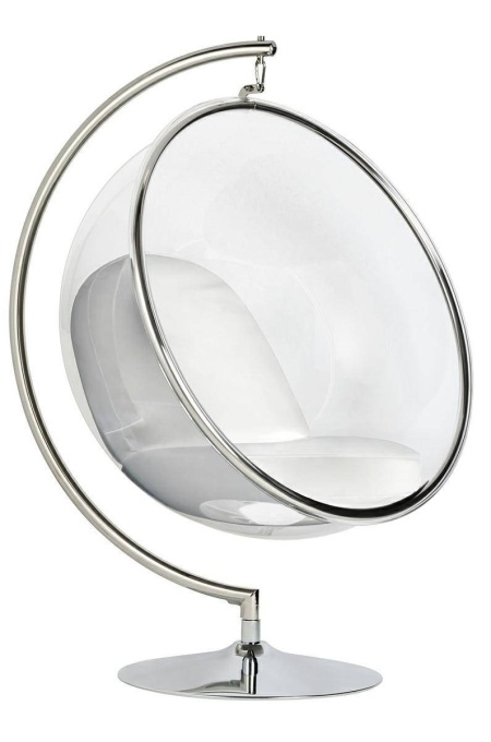 FOTOLIU EXCLUSIVIST BUBBLE STAND, ALB/TRANSPARENT, DIN ACRIL SI PIELE ECOLOGICA, STIL MODERN, B2