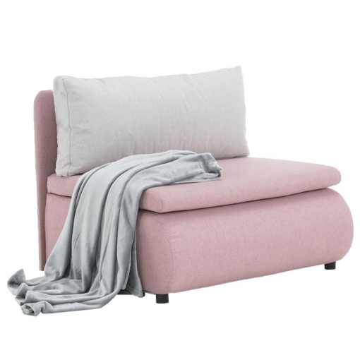 FOTOLIU EXTENSIBIL KENY NEW, ROZ/GRI DESCHIS, DIN TESATURA CABLO, CU SPATIU DEPOZITARE, STIL MODERN, TK