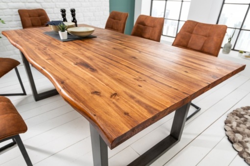 MASA DINING DIN LEMN MASIV 180CM, GENESIS COD 36760, DESIGN INDUSTRIAL