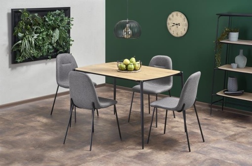 MASA DINING TORISTO STEJAR AURIU/NEGRU STIL MODERN HALMAR