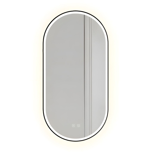 Oglindă LED OVL 50x100cm Black