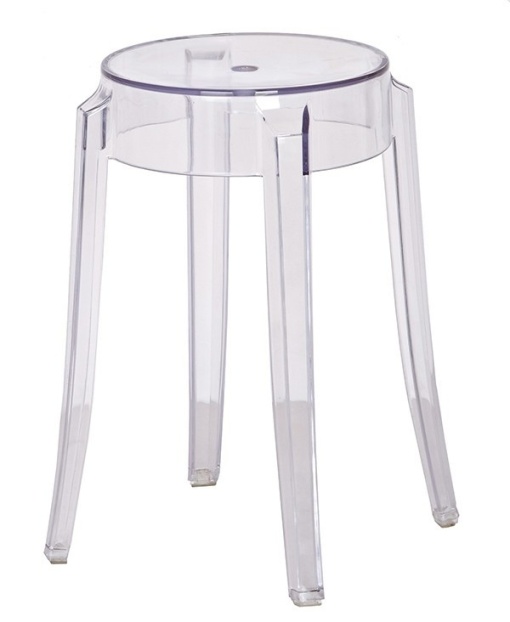 SCAUN ALB TRANSPARENT CHARLES 46 STIL MODERN B2