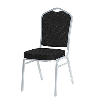 SCAUN PENTRU SALA EVENIMENTE/CONFERINTA WERONA NEGRU/ARGINTIU DESIGN CLASIC