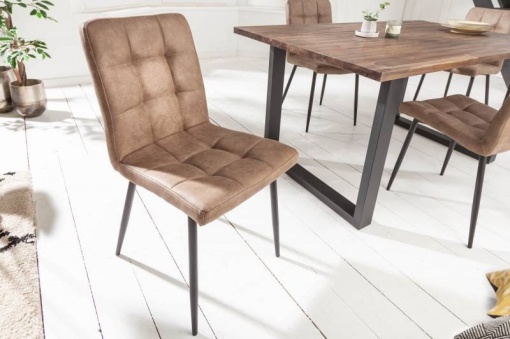 SET 2 SCAUNE, DINING, MODENA, COD 40691, TAUPE ANTICHIZAT, DESIGN MODERN