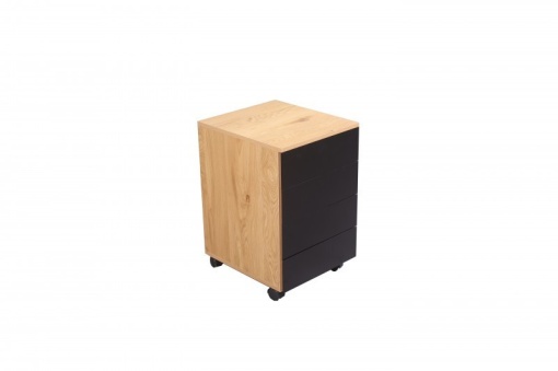 DULAP BIROU MOBIL, STUDIO, COD 40626, DIN MDF, IMITANT CULOAREA STEJARULUI