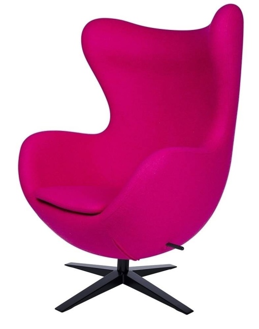 FOTOLIU CONFORTABIL EGG SZEROKI, FUCHSIA 11/NEGRU, DIN CASMIR SI METAL, STIL MODERN B2