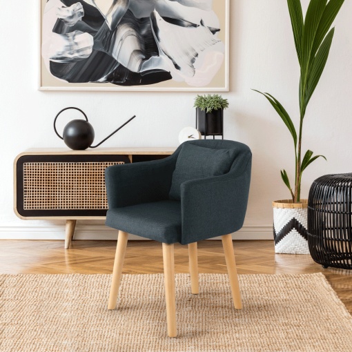 FOTOLIU DE DESIGN DIPSY, GRI/NATURAL, DIN TESATURA SI LEMN, STIL MODERN, TK