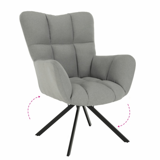 FOTOLIU DE DESIGN KOMODO, GRI/NEGRU, DIN TEXTIL SI METAL, STIL MODERN, TK