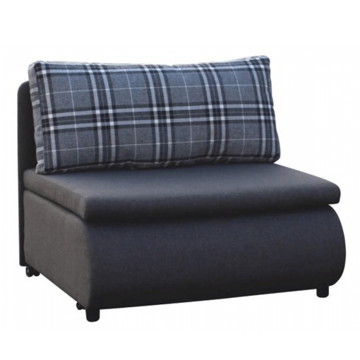FOTOLIU EXTENSIBIL KENY NEW, GRI/MODEL CAROURI, CU SPATIU DEPOZITARE,DIN TEXTIL SAVANA, STIL MODERN, TK