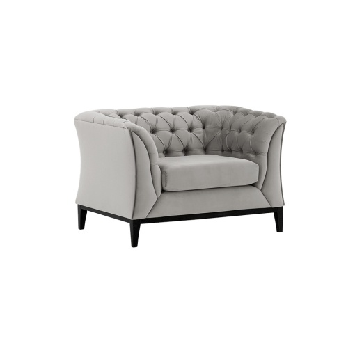 FOTOLIU POWEL 1 WF, GRI/NEGRU, DIN TEXTIL SI LEMN, STIL CLASIC, TK