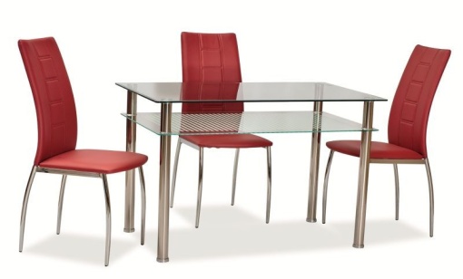 MASA LIVING PIIXEL TRANSPARENTA/CROM 120X70 STIL MODERN SIGNAL