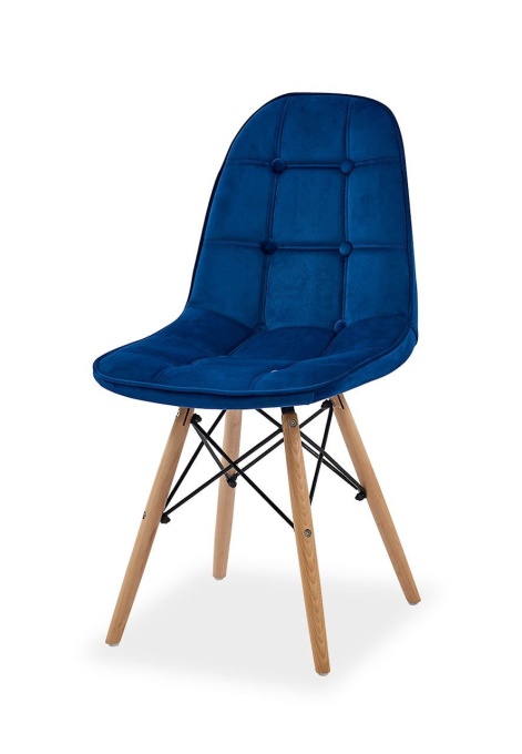 SCAUN DINING SAU OFFICE TESS II ALBASTRU/FAG STIL SCANDINAV