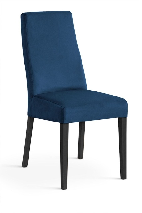 SCAUN DINING VILLA KR09 ALBASTRU/NEGRU TAPITAT IN CATIFEA DESIGN CLASIC ELEGANT, ATR