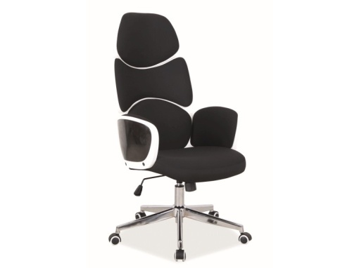 SCAUN DIRECTORIAL Q-888 ALB/NEGRU STIL MODERN SIGNAL