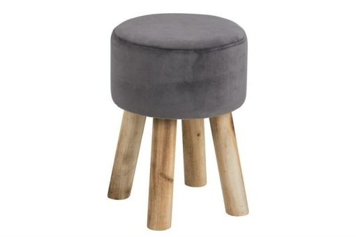 TABURET DIN VELUR GRI MAREN STIL MODERN B2