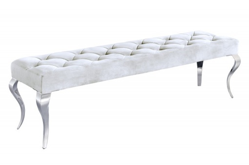 BANCHETA, 170CM, BAROCK 170CM, COD 39161, ARGINTIE, DESIGN MODERN