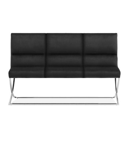 BANCUTA/SOFA MARCUS, NEGRU/CROM, STIL MODERN, ATR