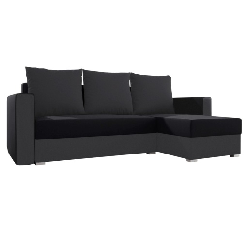 CANAPEA MAREA, GRI/NEGRU, DIN TESATURA ALOVA, EXTENSIBIL, SPATIU DEPOZITARE, UNIVERSAL (S/D), STIL MODERN, TK