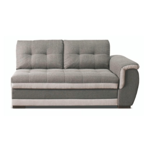 COLTAR CU 2 LOCURI CU SPATIU DE DEPOZITARE RUBA 2POJ+LB, GRI INCHIS SI CREM, DIN TEXTIL INARI, DREAPTA, STIL MODERN, TK