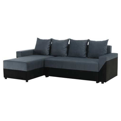 COLTAR UNIVERSAL TIPO, NEGRU/GRI, DIN TESATURA, EXTENSIBIL, DE COLT, CU SPATIU DEPOZITARE, STIL MODERN, TK