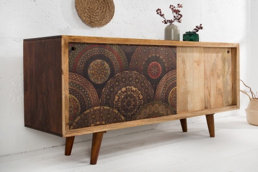 COMODA MANDALA, MANGO 160CM, COD 38729, DESIGN MODERN ORIENTAL