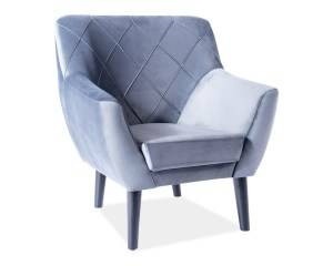 FOTOLIU DIN CATIFEA KIER 1, GRI BLUVEL 14/WENGE, STIL SCANDINAV, SIGNAL