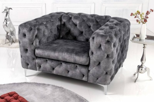 FOTOLIU MODERN, BAROCK, CATIFEA GRI, COD 41297, DESIGN CHESTERFIELD